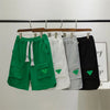 Shorts High Street Cargo Big Pocket Half Pants Green Leather Label Drawstring