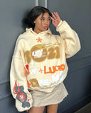 Y2K Patchwork Full Zipper Hoodies&Sweatshirt Loose Oversized Gothic Letter Star