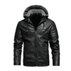 Men's PU Leather Jacket Fleece Lined
