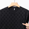 2024 Summer Men's Hot Diamond Silk Short sleeved T-Shirt Street