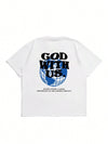 God with Us Men Cotton T-shirt Luxury Brand Fashion Big Size Top Casual Short Sleeve Streetwear Classic Print New Arrival Tee