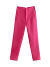 Pencil Women Pants High Waist Seam Detail