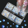 Crystal Nail Rhinestones 24pcs Transparent Alloy Ice Pile Drill
