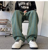 Stripe Plaid Trousers Straight Autumn Winter