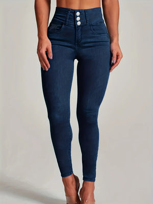 Women High Waisted Slim Fit Denim Pants