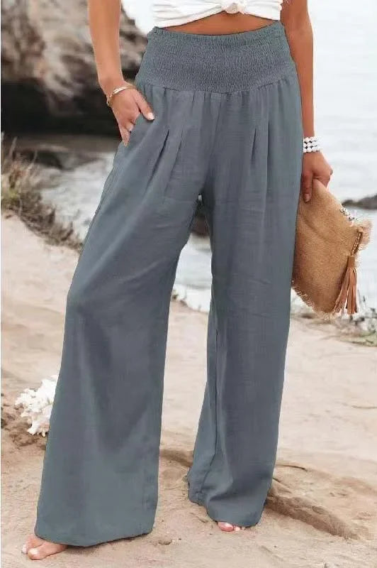 Bloomers With Pockets harem Pants Elastic High Waist