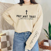 Uplifting Christian Quote Oversized Sweatshirt Women