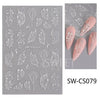 3d Bronzing Laser Cross Stars Y2k Nail Sticker Adhesive Manicure