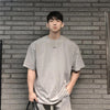 Men Loose Fitness T Shirt Fashion Gym Running T-shirts Summer Short Sleeve Cotton