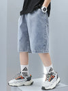 Boys light denim shorts loose fit light summer