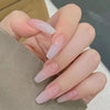 Acrylic RedBlack Gradient Press-on Nails Coffin Ballerina False