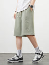 2024 Men's Shorts Fashion Letter Loose Cotton Sweat Short Pants Straight