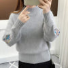 Autumn Winter Embroidery Knit Sweater for Women
