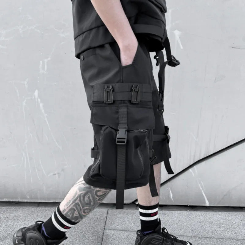 Mens Tide Tactical Shorts Summer Functional Loose Techwear