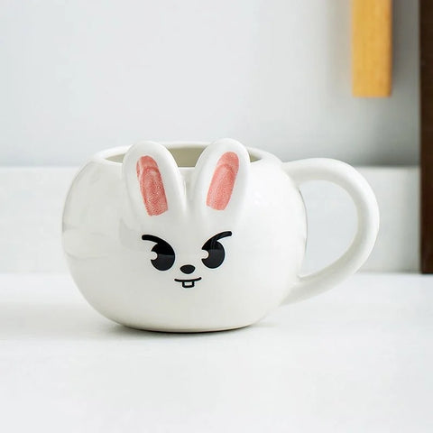 480ml Stray Kids Kawaii Ceramic Cup Cute Cartoon Figure 3D Mugs