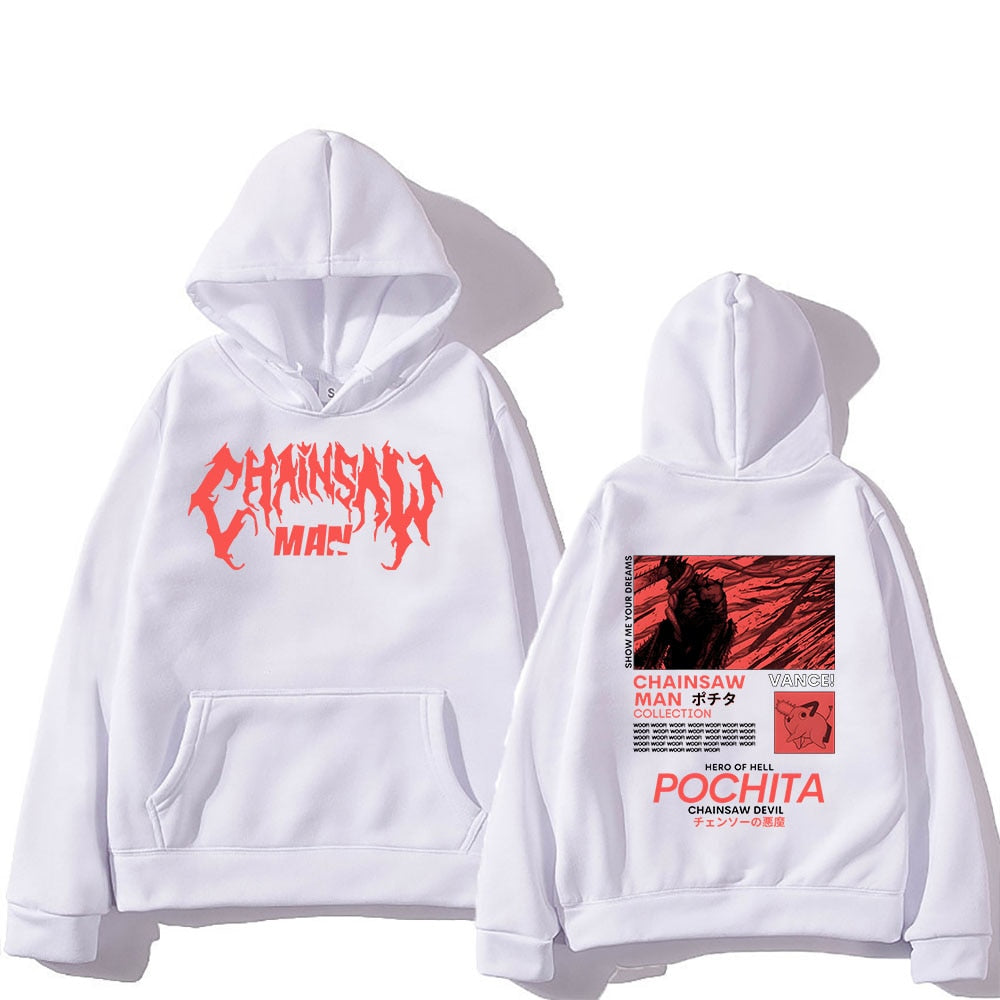 Men's Cartoon Chainsaw Sweatshirts Hoodie Pullover Embrace Playful Style with Urban Flair