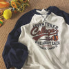 Retro mens long T Shirt Raglan Shoulder loose top Oversize Hip Hop Y2K