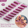 Gradient Auroras Semi Cured Gel Nail Strips Sparkly Shinning DIY Gel Polish