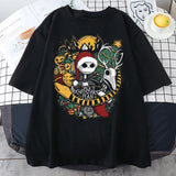 T-shirt Disney Nightmare Christmas Printed Gothic Streetwear Retro Loose Top Y2K Shirt