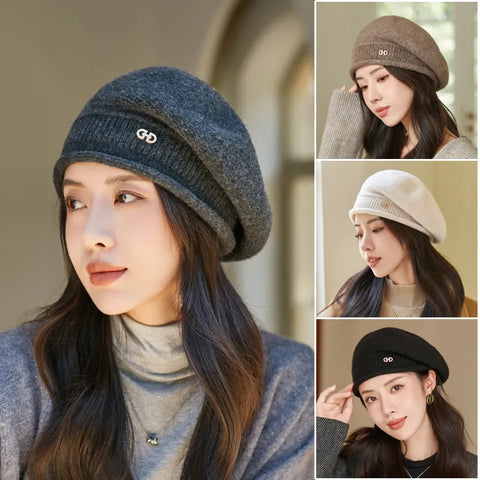 Winter Warmth Hat Vintage Beret Elegant Matching Autumn Hat