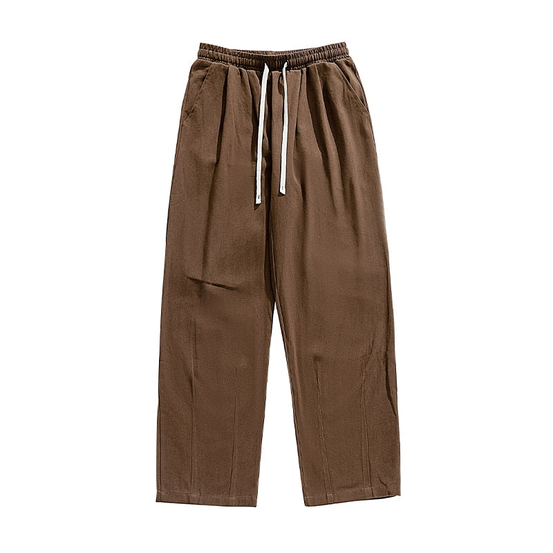 High Quality Japanese Baggy Joggers Pants for Men Pure Cotton Casual