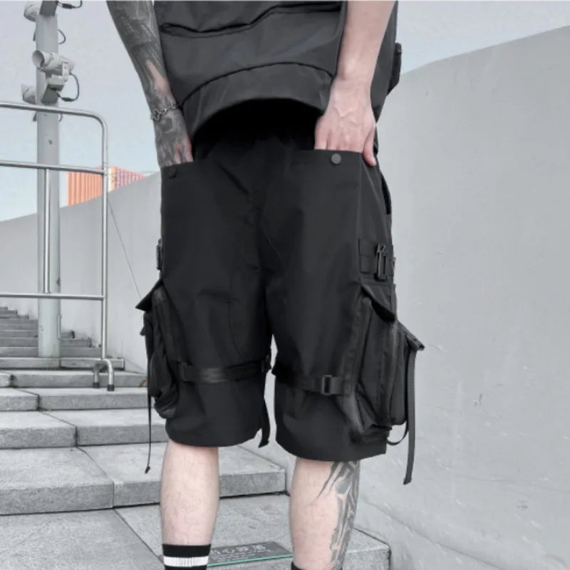 Mens Tide Tactical Shorts Summer Functional Loose Techwear