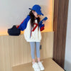 Girls Autumn Leisure Loose Cotton Long Sleeve Pullover