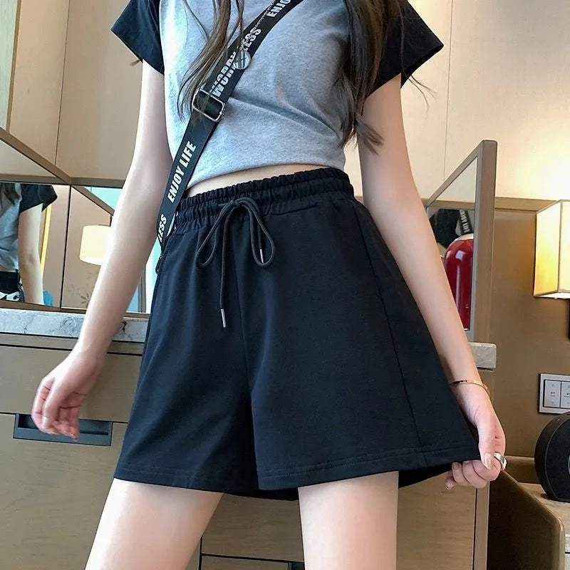 Sports Shorts Women High Waisted Black Breathable