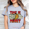 Time Is Money Letter Print Pattern Crew Neck T-Shirt
