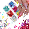 Red Valentines Day Nail Glitter Love Heart Sequins Powder For Art