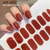 UV Semi-Cured Gel Nail Wraps Stickers Strips French Long Lasting