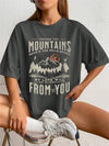 Soft Short Sleeve Tshirt Women Fashion Graphic Sunset Top