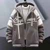 Autumn and Winter New Fashion Trend Lamb Cashmere Coat Men's Casual Loose