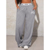 Letter Print Wide Leg Sweatpants