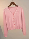Knitted Cardigan Jacket 2024 Autumn Winter V-neck