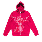 Two-dimensional shooting anime girl print oversized hoodie women Kawaii Harajuku casual jacket