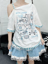 Y2K Harajuku T-Shirt: Gothic Kawaii Fusion for Junior Fashionistas