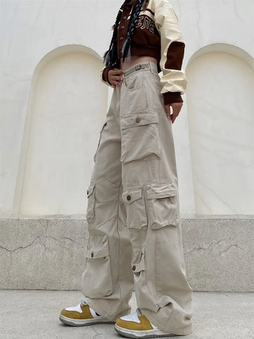 Y2K Retro Multi-Pocket Cargo Pants High Street Fashion