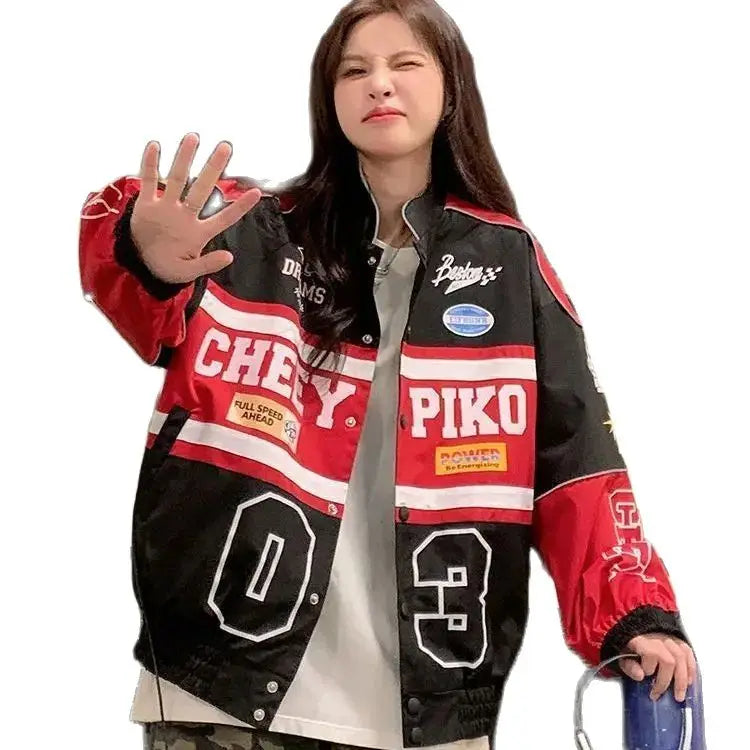 Baseball Hip Hop Clothing Y2k Jacket Retro