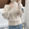 Autumn Winter Embroidery Knit Sweater for Women