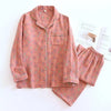 2025 new spring and summer women's pajamas suit long-sleeved trousers two-piece
