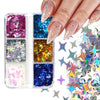 Red Valentines Day Nail Glitter Love Heart Sequins Powder For Art