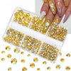 Crystal Nail Rhinestones 24pcs Transparent Alloy Ice Pile Drill