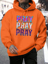 Pray Print Men's Casual Fleece Hoodie