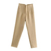 Womens High Waist Zipper Fly Pencil Pants