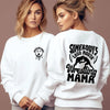 Wrestling Mama Letter Print Hoodie for Women