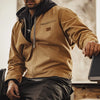 Jacket with Heavyweight Cotton Pockets Design Lapel Collar Zipper Coat