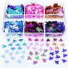 Red Valentines Day Nail Glitter Love Heart Sequins Powder For Art