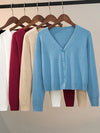 Knitted Cardigan Jacket 2024 Autumn Winter V-neck