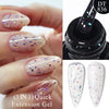 7ML Pink Glitter Quick Extension Gel Nail Polish Gold Foils